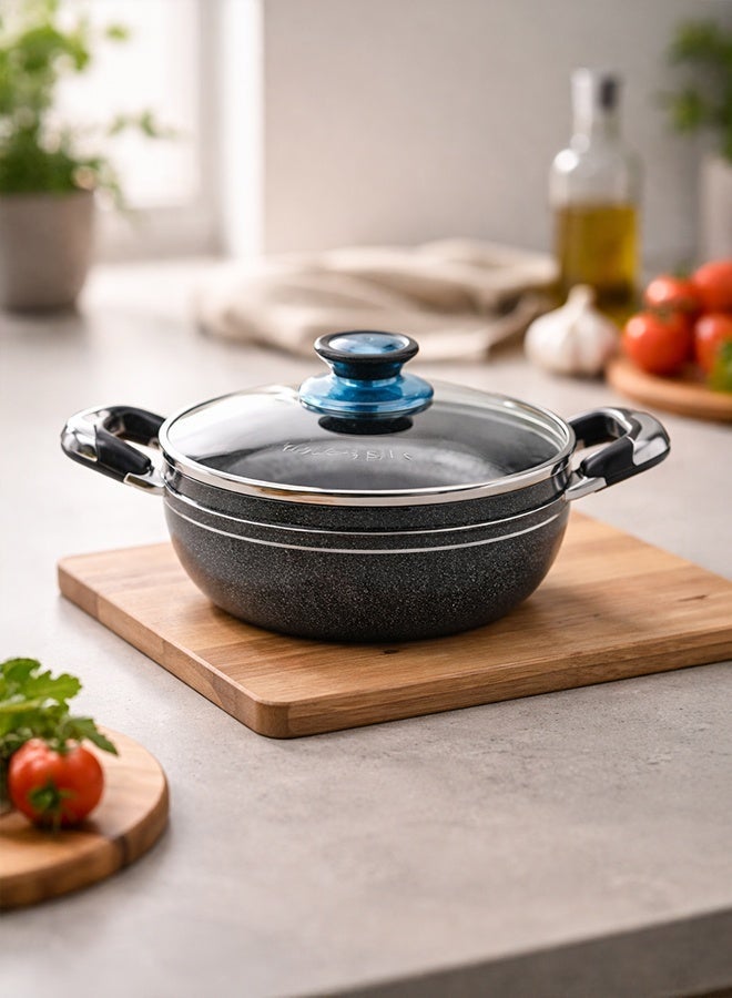 KAWASHI Dutch Oven 30cm with Glass Cover KW-SP - Extra-Large Non-Stick Cooking Pot, Even Heat Distribution, Durable Construction, Easy to Clean, Perfect for Stews, Soups & Healthy Cooking. - Image 5